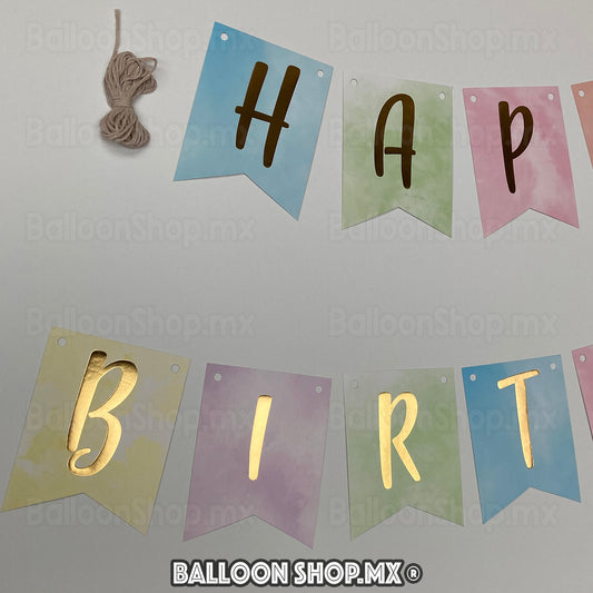 Banner HBD colores pastel