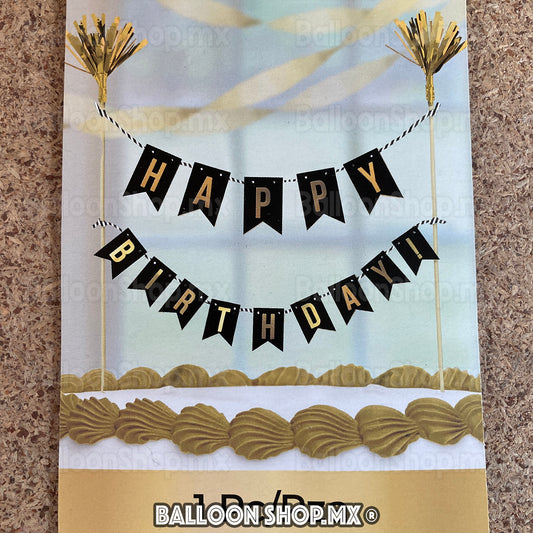 Banderines HBD para pastel