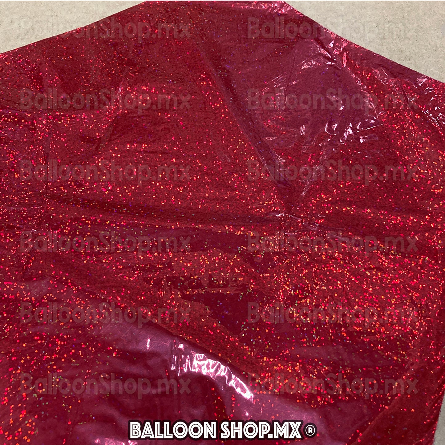 Estrella holográfica roja