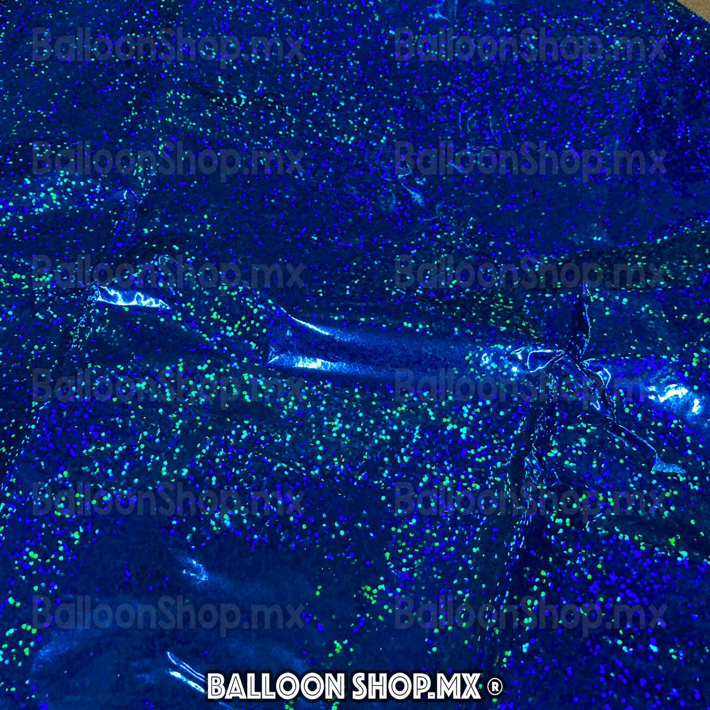 Estrella holográfica azul