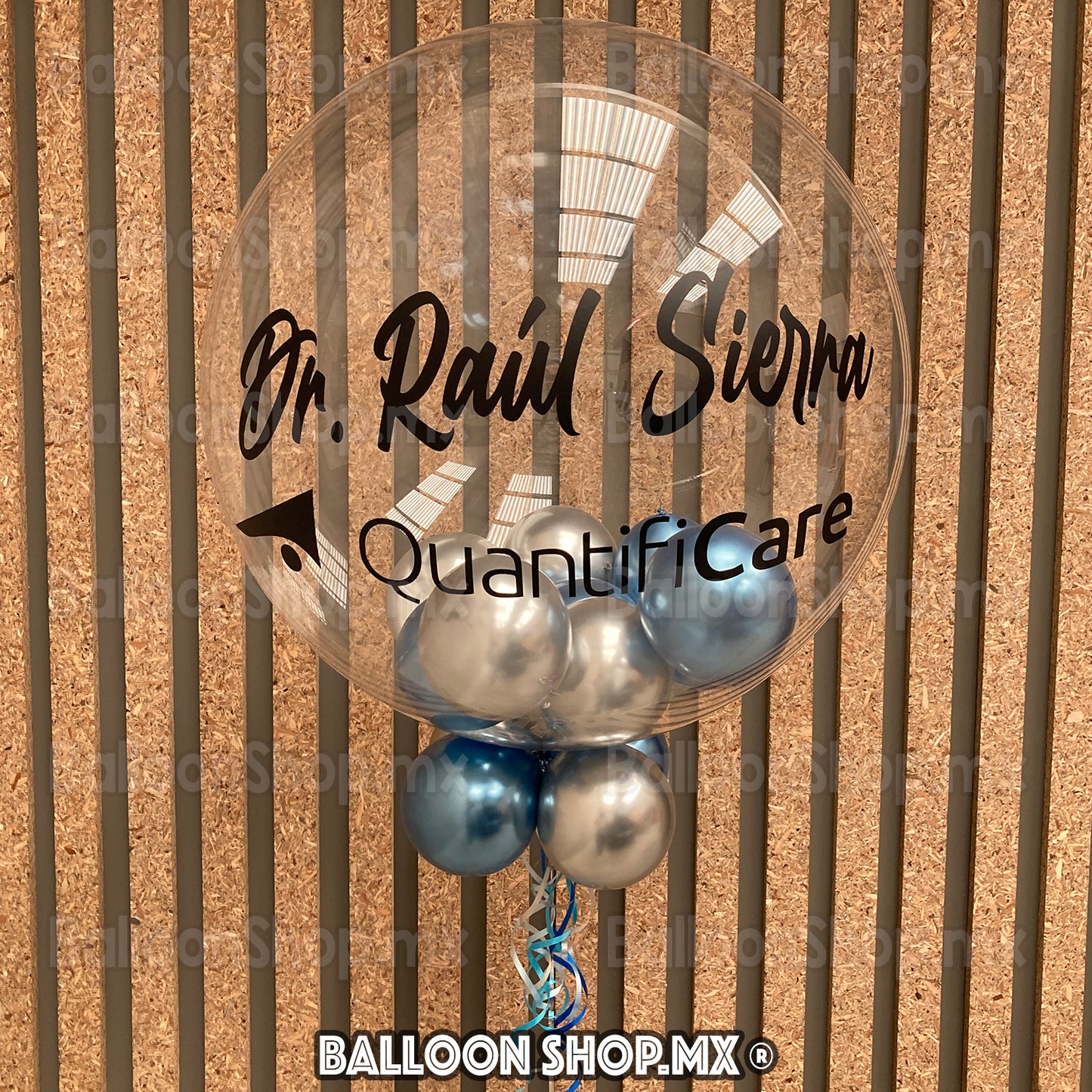 Burbuja con mini globos 55 cm