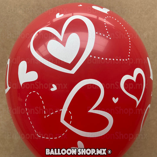 Látex corazones grandes