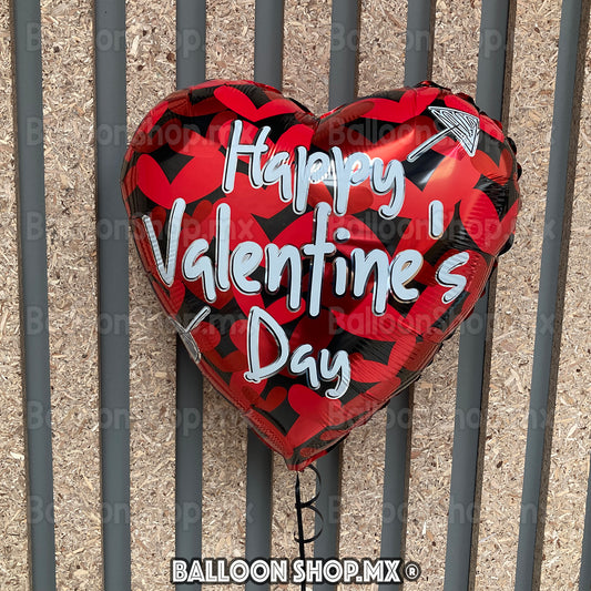 Corazón Valentine's rojinegro