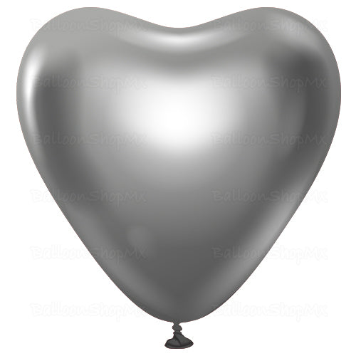 Corazón cromado grafito