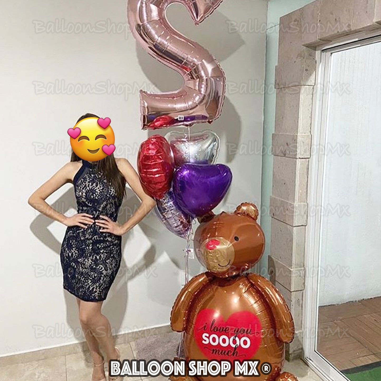 Corazón holográfico morado