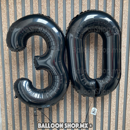 Números grandes en negro