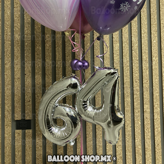 Números chicos en plata