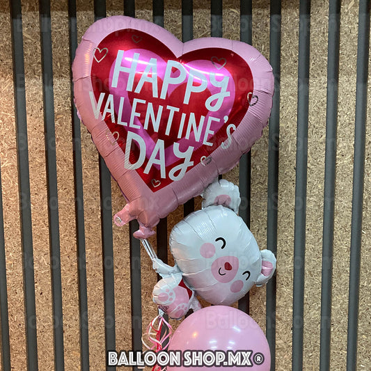 Osito con globo Valentine's