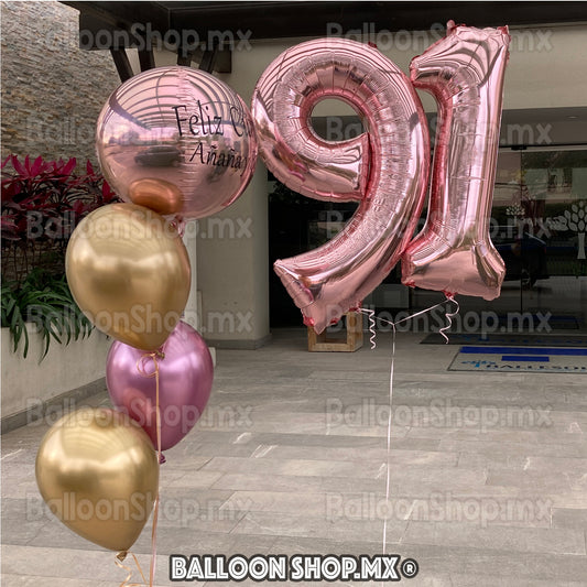 Esfera oro rosa 40 cm