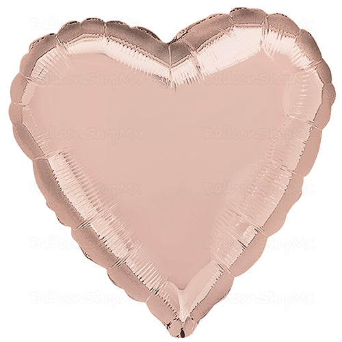 Corazón liso oro rosa