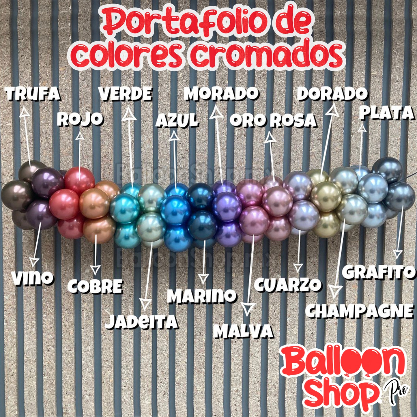 Látex cromado oro rosa