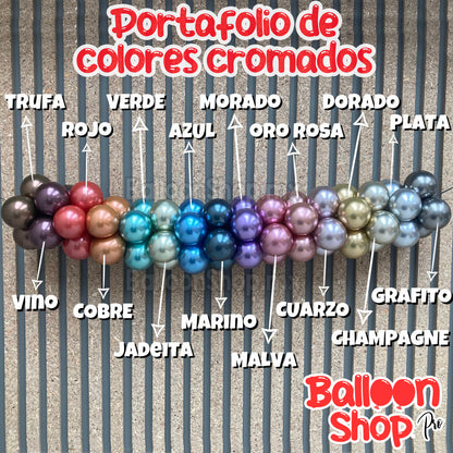 Látex cromado oro rosa