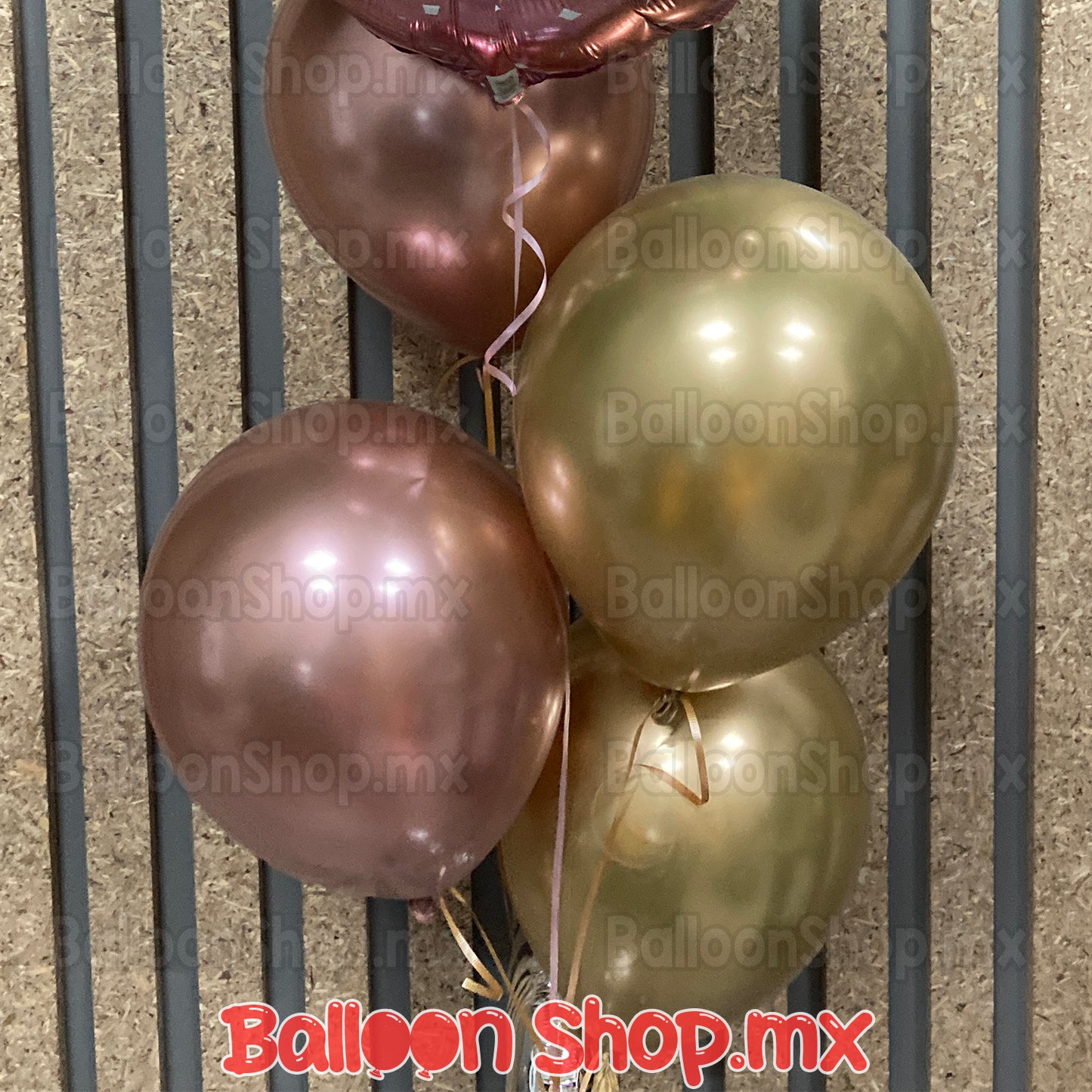 Látex cromado oro rosa