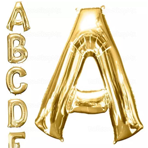 Letras grandes en dorado