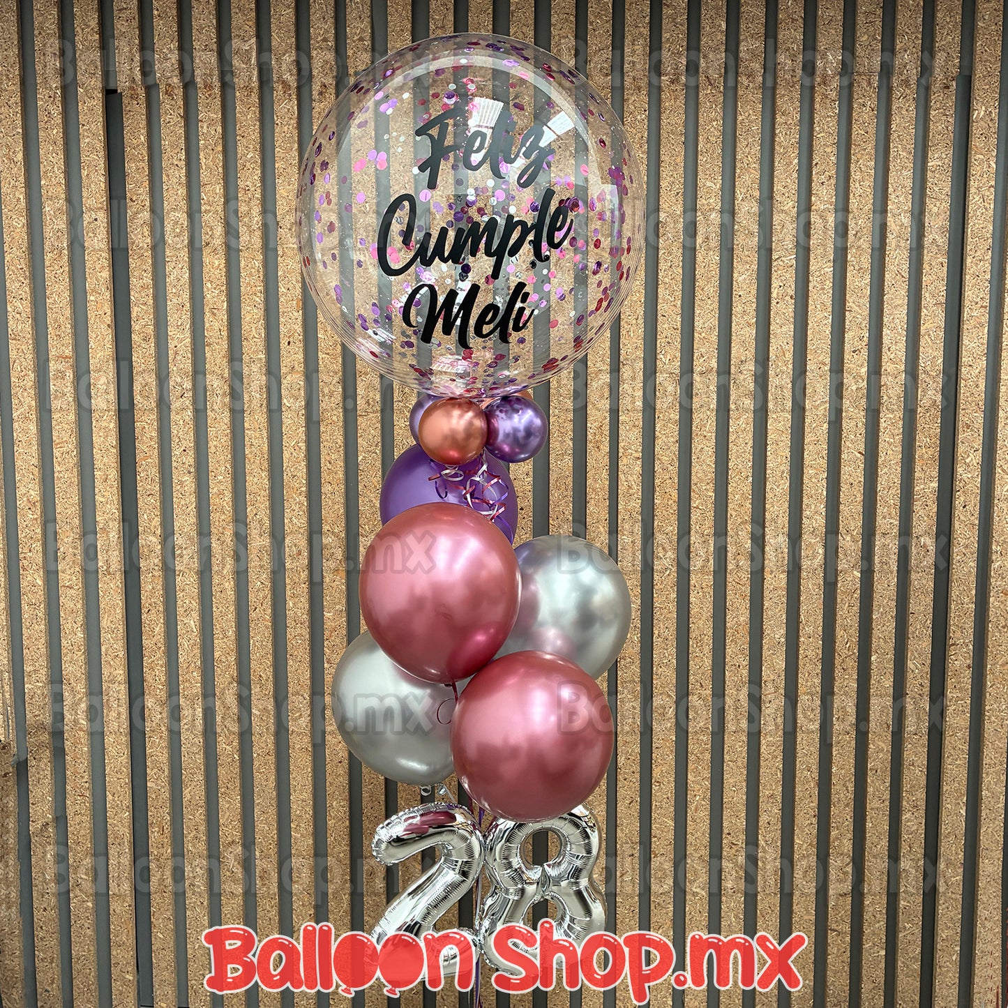 Burbuja con confeti 55 cm