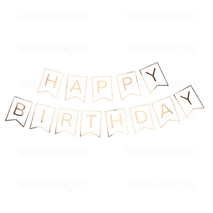 Banner HBD oro rosa