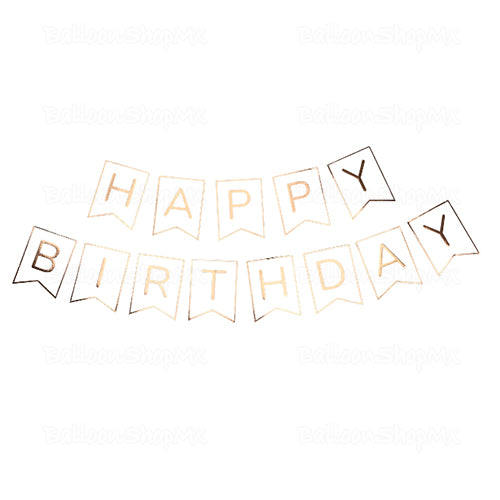 Banner HBD oro rosa