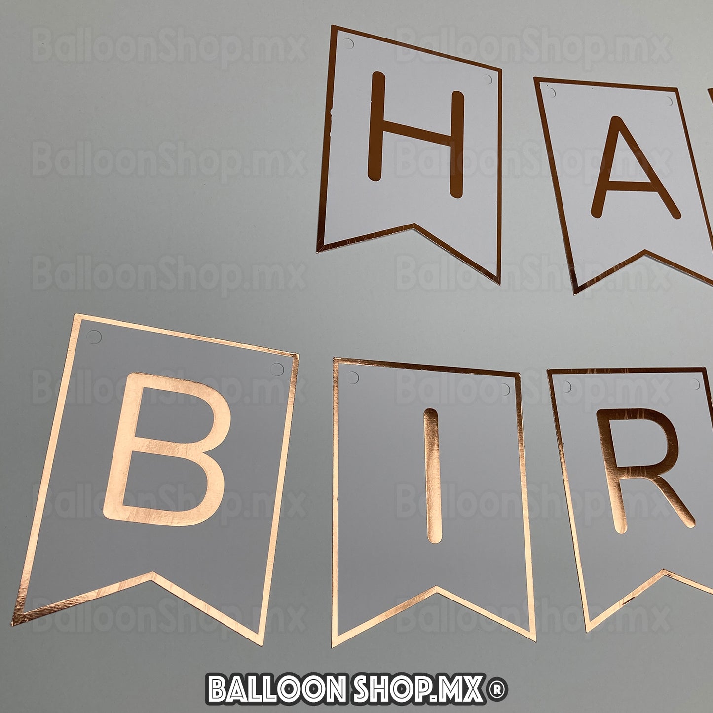 Banner HBD oro rosa