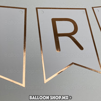 Banner HBD oro rosa