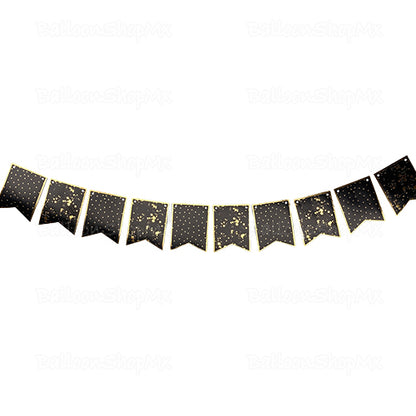 Banner negro decoración