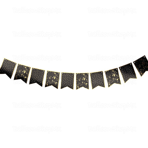 Banner negro decoración