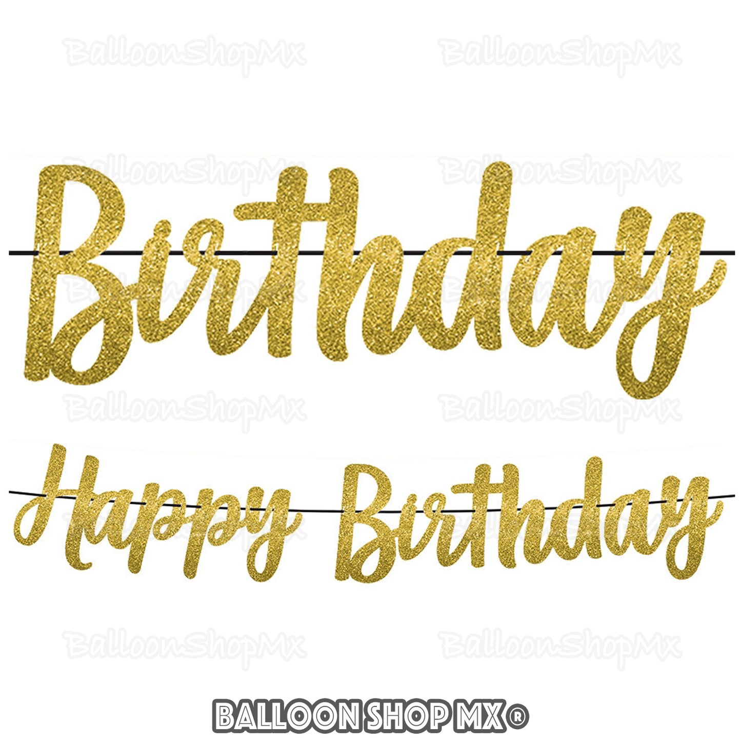 Banner HBD dorado