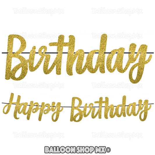 Banner HBD dorado