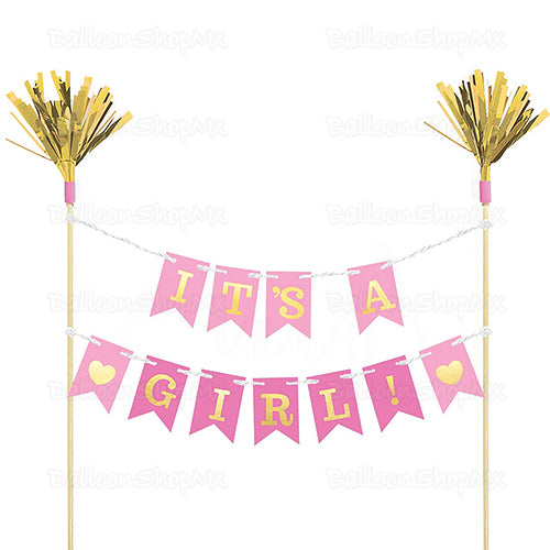 Letrero para pastel "It's a girl"