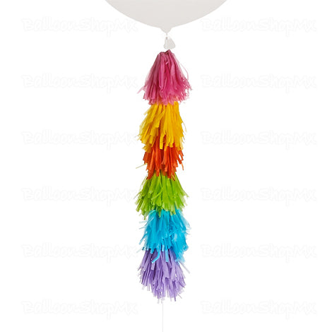 Barba de pompones multicolor