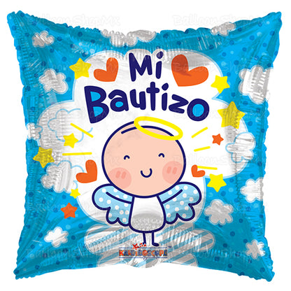 Bautizo angelito azul