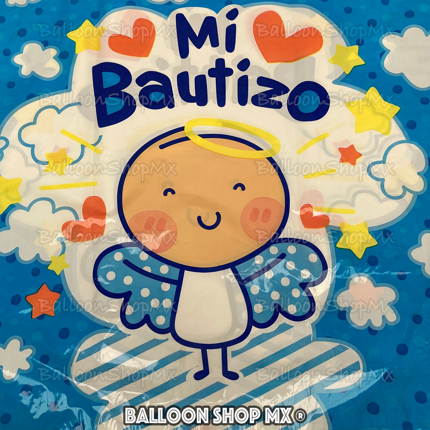 Bautizo angelito azul