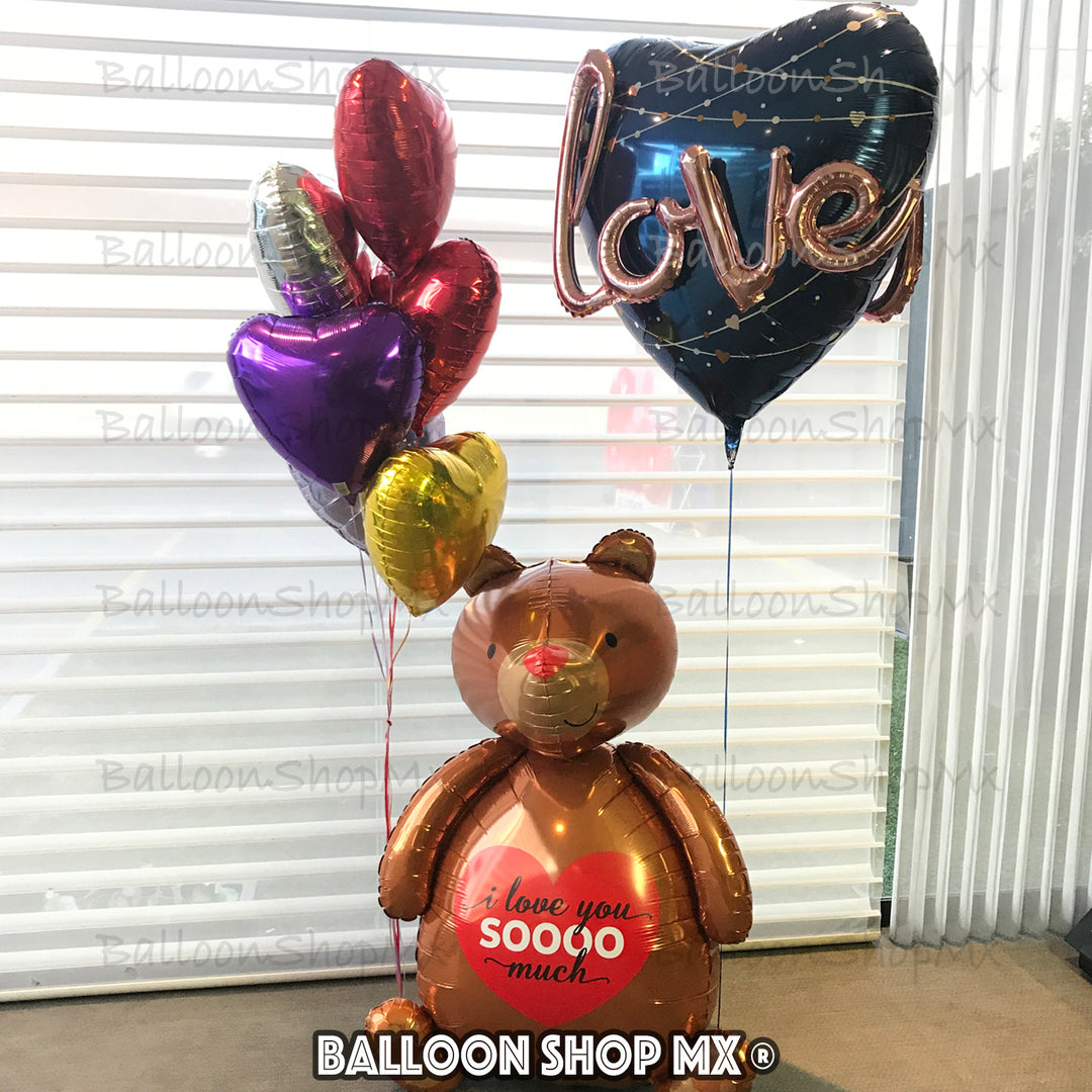 Corazón holográfico plata
