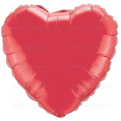 Corazón liso rojo