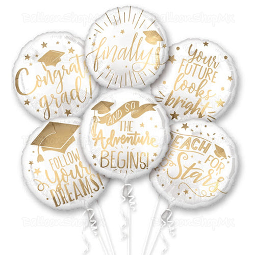 Bouquet de graduación blanco