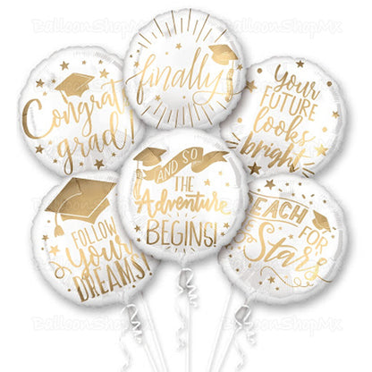 Bouquet de graduación blanco