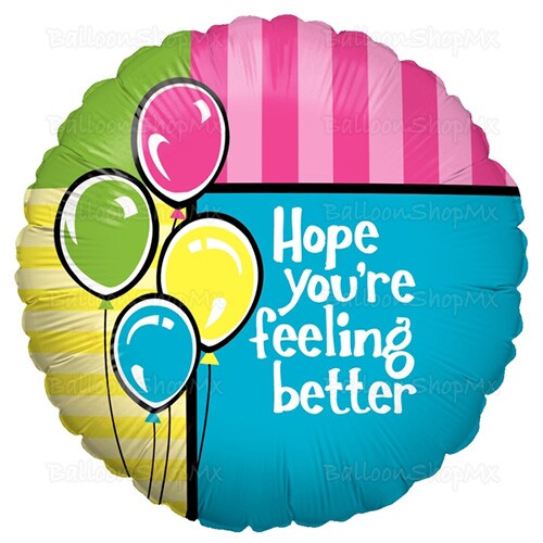 Buenos deseos con globos