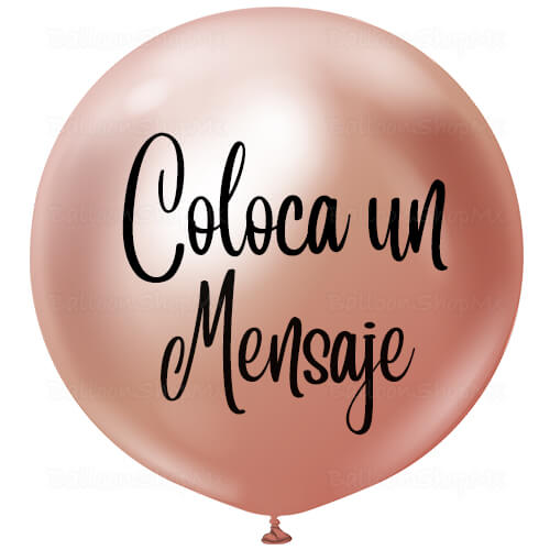 Burbuja cromada oro rosa 55 cm