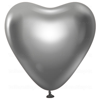 Corazón cromado grafito