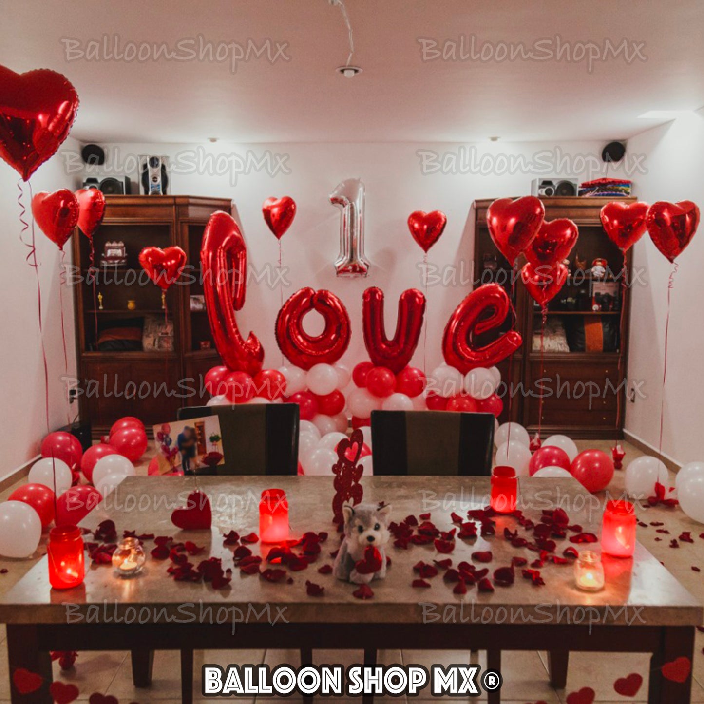 Corazón liso rojo